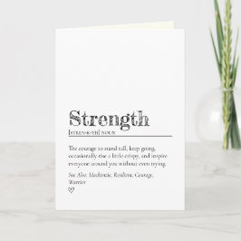 Modern Heartfelt Encouragement Strength Definition カード
