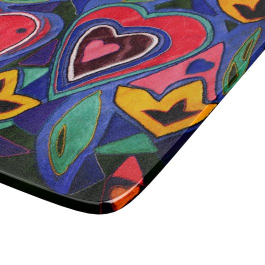 Modern hearts カッティングボード (角)