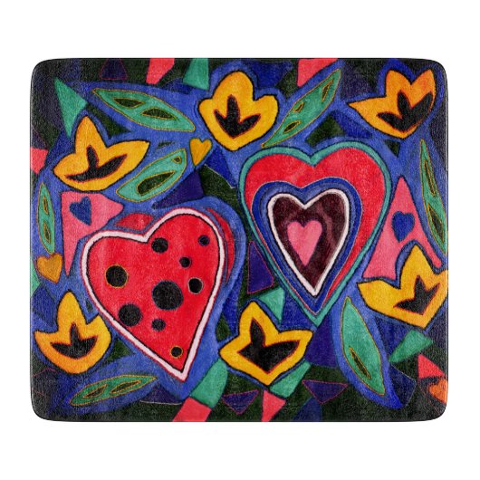 Modern hearts カッティングボード (正面)