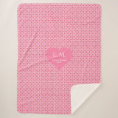 Modern Hearts I Love You Personalized Valentine  シェルパブランケット (正面)