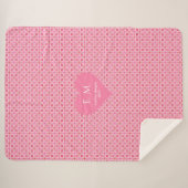 Modern Hearts I Love You Personalized Valentine  シェルパブランケット (正面(横))