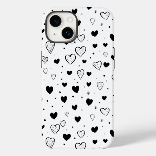 Modern Hearts Pattern Case-Mate iPhoneケース (裏面)