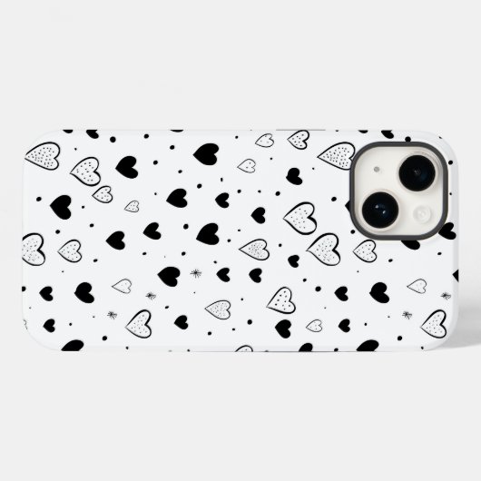 Modern Hearts Pattern Case-Mate iPhoneケース (裏面 (横))