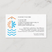 Modern Heating Cooling Experts HVAC 名刺 (裏面)