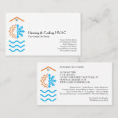 Modern Heating Cooling Experts HVAC 名刺 (正面/裏面)