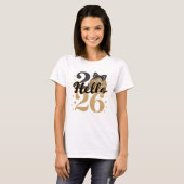 Modern Hello 2026 Typography New Year Ball  Tシャツ (正面フル)