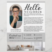 Modern Hello Neighbor Real Estate Agent Advert チラシ (正面)