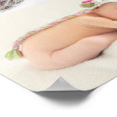 Modern Hello Newborn Baby Photo Birth Date Stats ポスター (角)