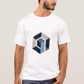 Modern Hexagon Geometric Abstract Minimalist Tee Tシャツ (正面)