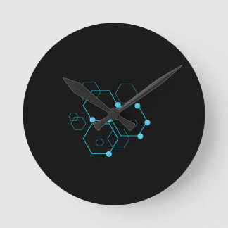 Modern Hexagon Inside Circle Wall Clock  ラウンド壁時計