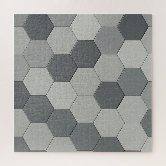 Modern Hexagon Tile Geometric Pattern ジグソーパズル (横)