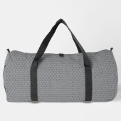Modern Hexagonal Grid Geometric Pattern ダッフルバッグ (裏面)