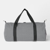Modern Hexagonal Grid Geometric Pattern ダッフルバッグ (正面)