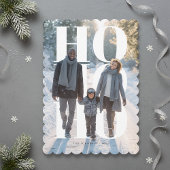 Modern HO HO HO Holiday Photo Card シーズンカード
