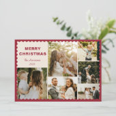 Modern Holiday Card with Photo Collage 招待状 (スタンド正面)