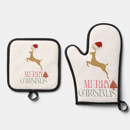 Modern Holiday Christmas  鍋つかみ&鍋敷きセット (正面)
