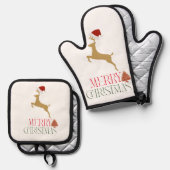 Modern Holiday Christmas  鍋つかみ&鍋敷きセット (正面/裏面)