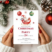 Modern Holiday Christmas Dinner 招待状