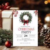 Modern Holiday Christmas Party Invitation  招待状
