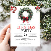 Modern Holiday Christmas Party Invitation  招待状