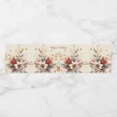 Modern Holiday Flowers ペットボトルラベル (シングルラベル)