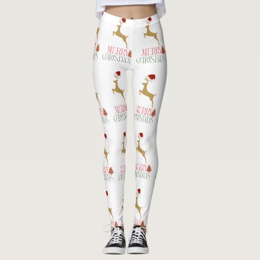Modern Holiday Leggings Christmas レギンス (正面)