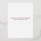 Modern Holiday Plaid Portrait Photo Card 箔シーズンカード (裏面)