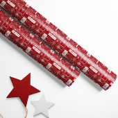 Modern Holiday Presents Red and White ラッピングペーパー