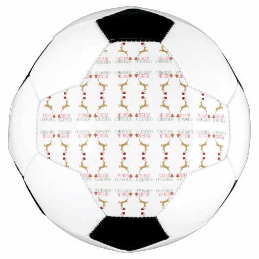Modern Holiday Soccer Ball Christmas サッカーボール (正面)
