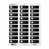 Modern Holiday Wreath Company logo black Green ラベル (フルシート)