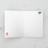 Modern Holly Berry Christmas Botanical Christmas シーズンカード (内部)