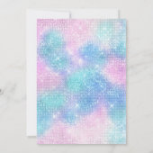 Modern holographic Birthday Invitation 招待状 (裏面)