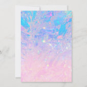 Modern holographic Birthday Invitation 招待状 (裏面)