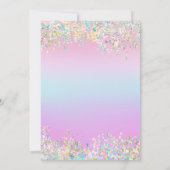 Modern holographic Birthday invitation 招待状 (裏面)