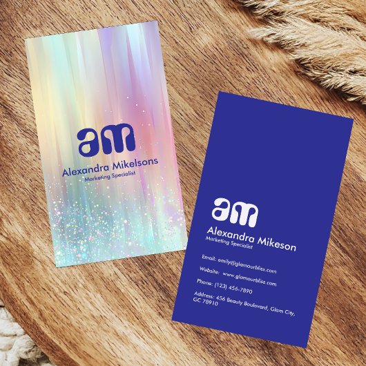 Modern Holographic Creative Branding 名刺