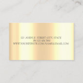 Modern Holographic Gold Diamonds Lotus Opal Stone 名刺 (裏面)