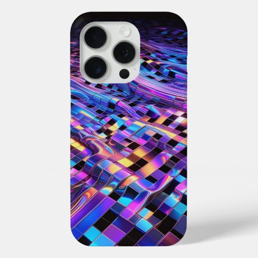 Modern Holographic Liquid Grid Phone Case vibrant Case-Mate iPhoneケース (裏面)