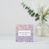 Modern Holographic Makeup Artist Rainbow Gold スクエア名刺 (スタンド正面)