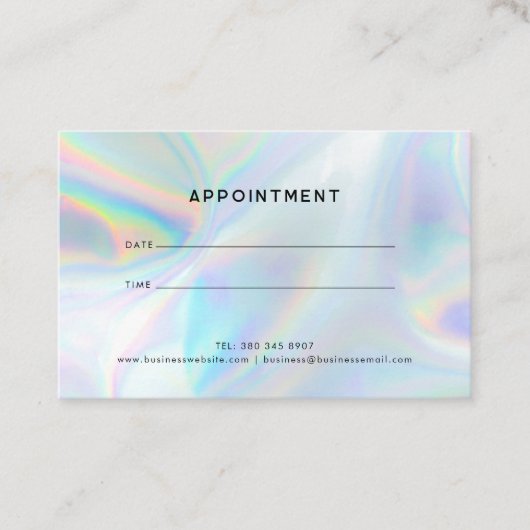 Modern Holographic Professional Stylist 名刺 (正面)