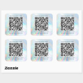 Modern Holographic QR Code Business スクエアシール (シート)