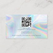 Modern Holographic QR Code Script 名刺 (裏面)