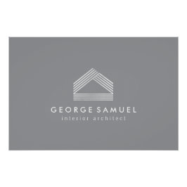 Modern Home Design | Abstract Logo on Deep Ash ポスター