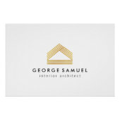 Modern Home Design | Abstract Logo on Light Ash ポスター (正面)