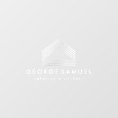 Modern Home Design | Abstract Logo on Silver ウィンドウサイン (シート)