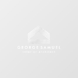 Modern Home Design | Abstract Logo on Silver ウィンドウサイン