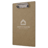 Modern Home Design | Abstract Logo on Wood Texture クリップボード (左)