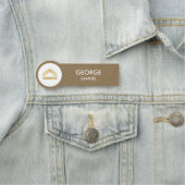 Modern Home Design | Abstract Logo on Wood Texture 名札 (インサイチュ)