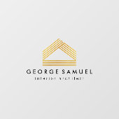 Modern Home Design | Custom Abstract Logo  ウィンドウサイン (シート)