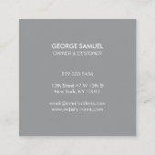 Modern Home Design Custom Abstract Logo  スクエア名刺 (裏面)