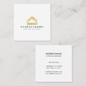 Modern Home Design Custom Abstract Logo  スクエア名刺 (正面/裏面)